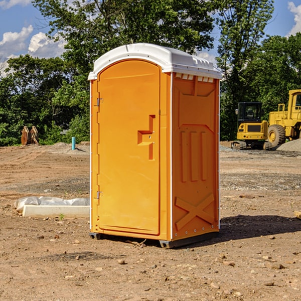 how often are the porta potties cleaned and serviced during a rental period in Mc Cool